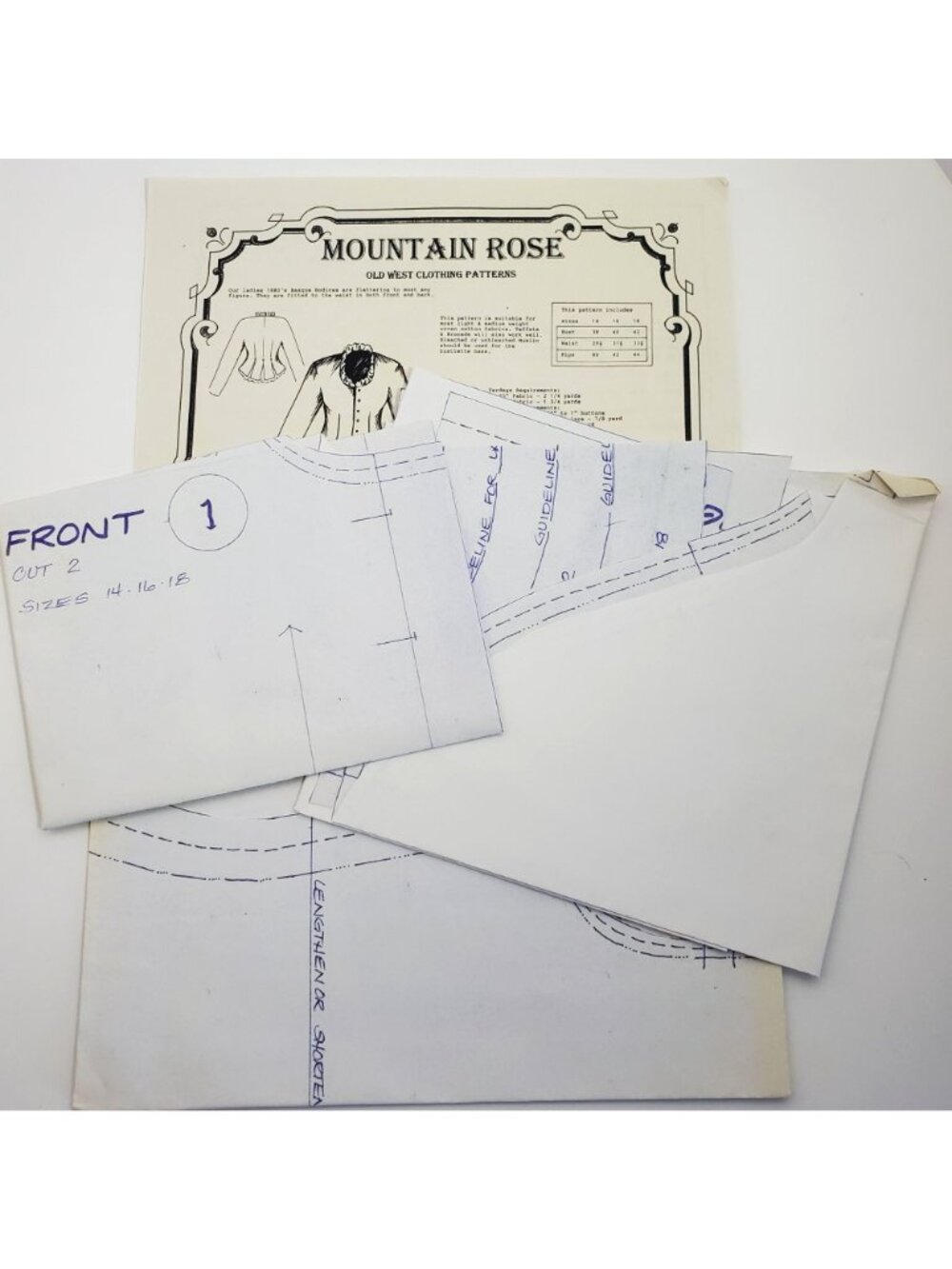 Mountain Rose Sarah Old West Clothing Patterns Sizes 14 16 18 Paper Vintage - Picture 8 of 16